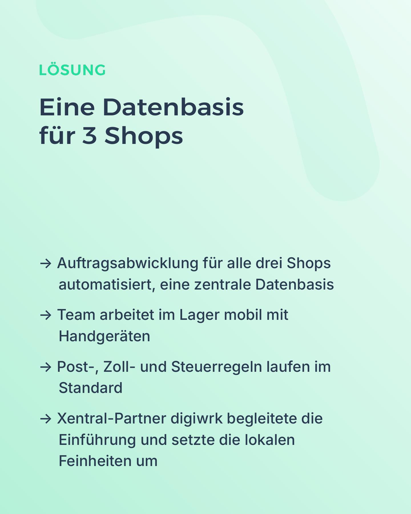 Xentral-Lösung bei Venditura mit zentraler Datenbasis und mobilem Lagerprozess